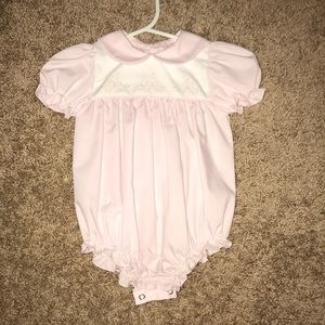 Brand new NB smocked soft pink bubble